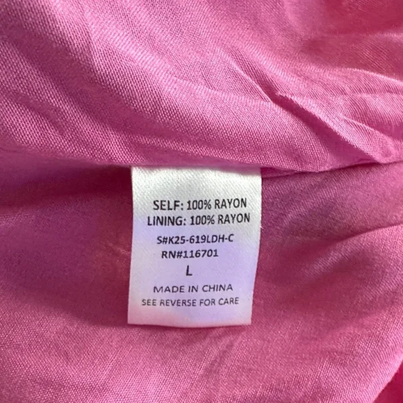 Karlie Red and Pink Long Sleeve Dress - Picture 4 of 4